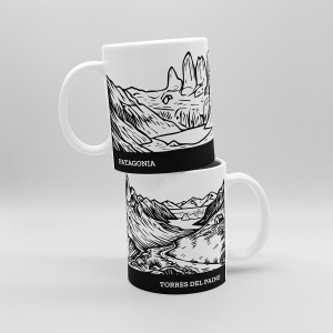 torres del paine, chile themed mug