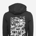 vietnam dark grey hoodie