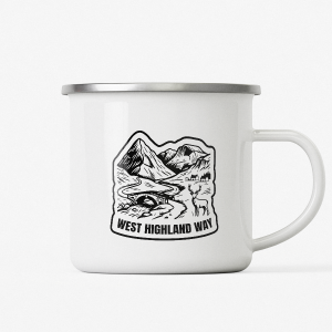 west highland way, uk trail camping mug