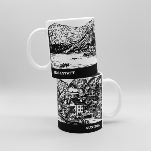 hallstatt personalised mug