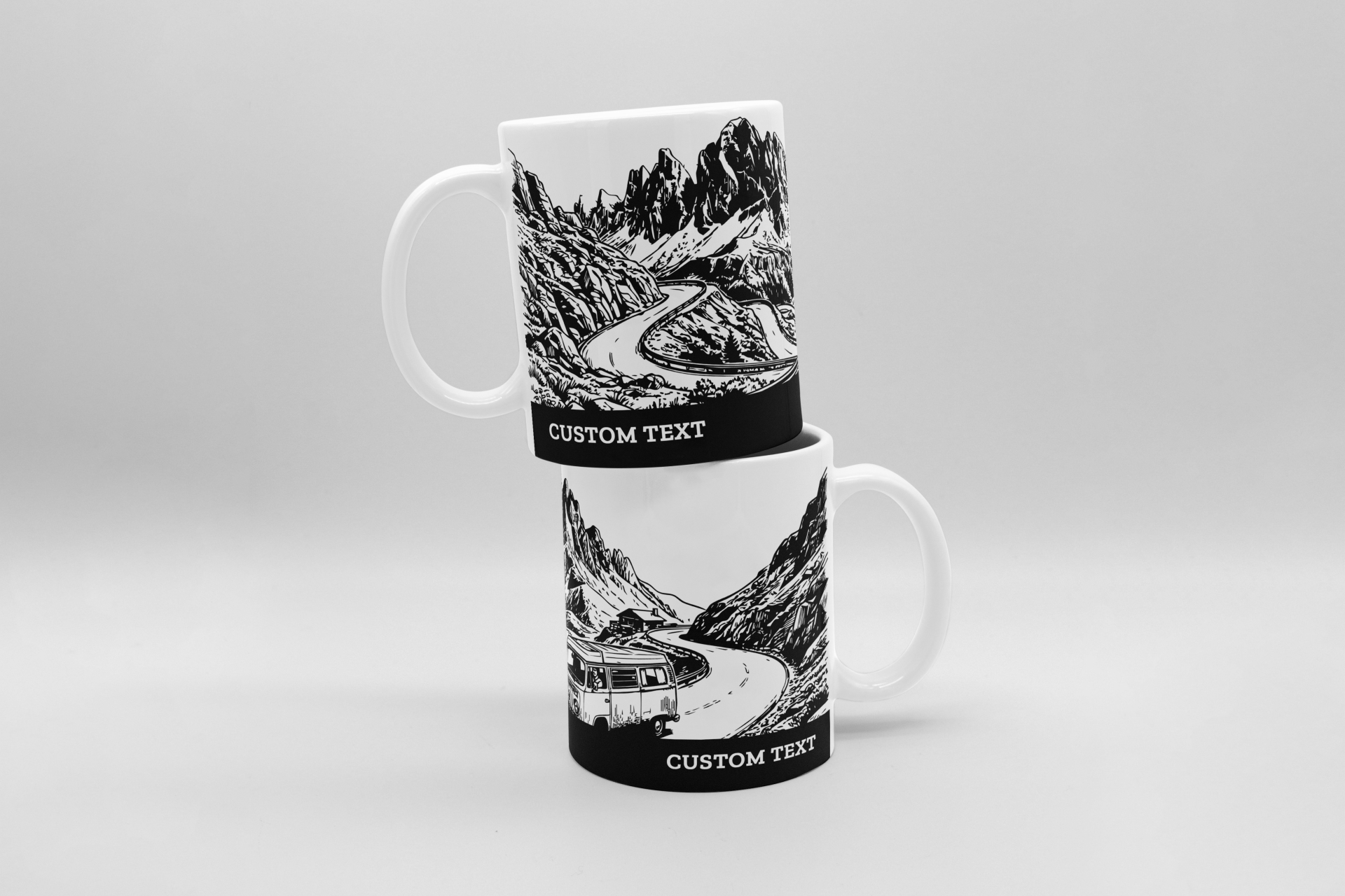campervan road trip custom mug