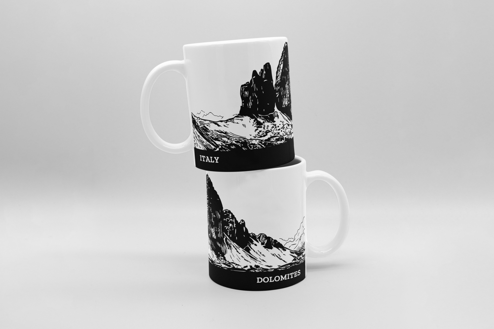dolomites mockup 2 mugs dolomites mug