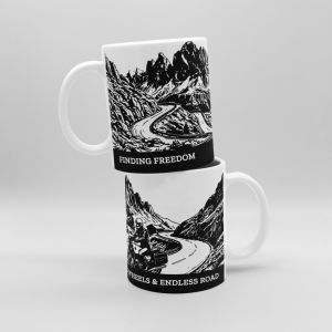 motorbike road trip mug