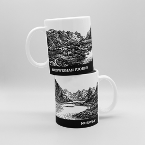 norway fjords mug