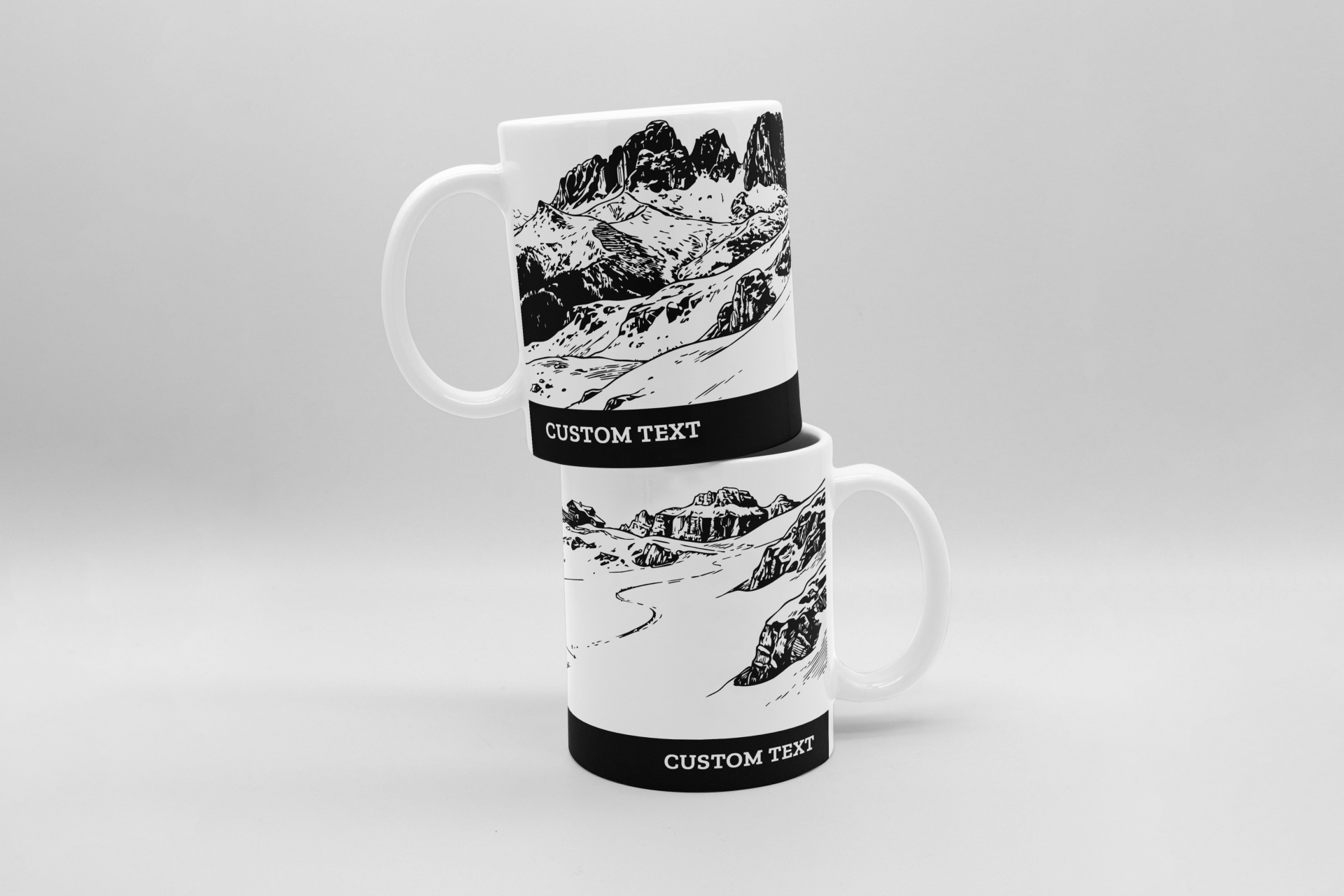 custom skiing mug